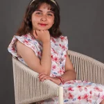 پیراهن راحتی چاپدار طرح گل گالاسا دخترانه