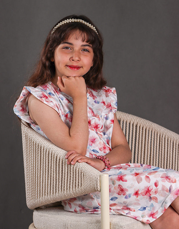 پیراهن راحتی چاپدار طرح گل گالاسا دخترانه