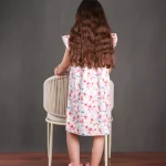 پیراهن راحتی چاپدار طرح گل گالاسا دخترانه