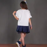تیشرت گلدوزی قلب مهرو دخترانه
