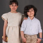 یقه کلاسیک مردانه پیراهن چهارخانه پسرانه با دوخت تمیز