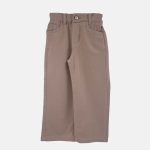 شلوار کتان بگ دخترانه رنگ کرم نمای رو به رو برند 313 لباس بچه گانه