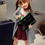 پالتو پشمی دخترانه لادن برند 313 لباس بچه گانه رنگ ذغالی