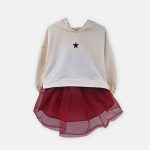 ست هودی و دامن دخترانه استار برند 313 لباس بچه گانه