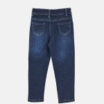 شلوار جین راسته پسرانه آراد رنگ آبی پر نمای پشت برند 313 لباس بچه گانه پوشاک بچه گانه