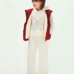 ست هودی شلوار پروانه دخترانه نمای رو به رو برند 313 پوشاک بچه گانه