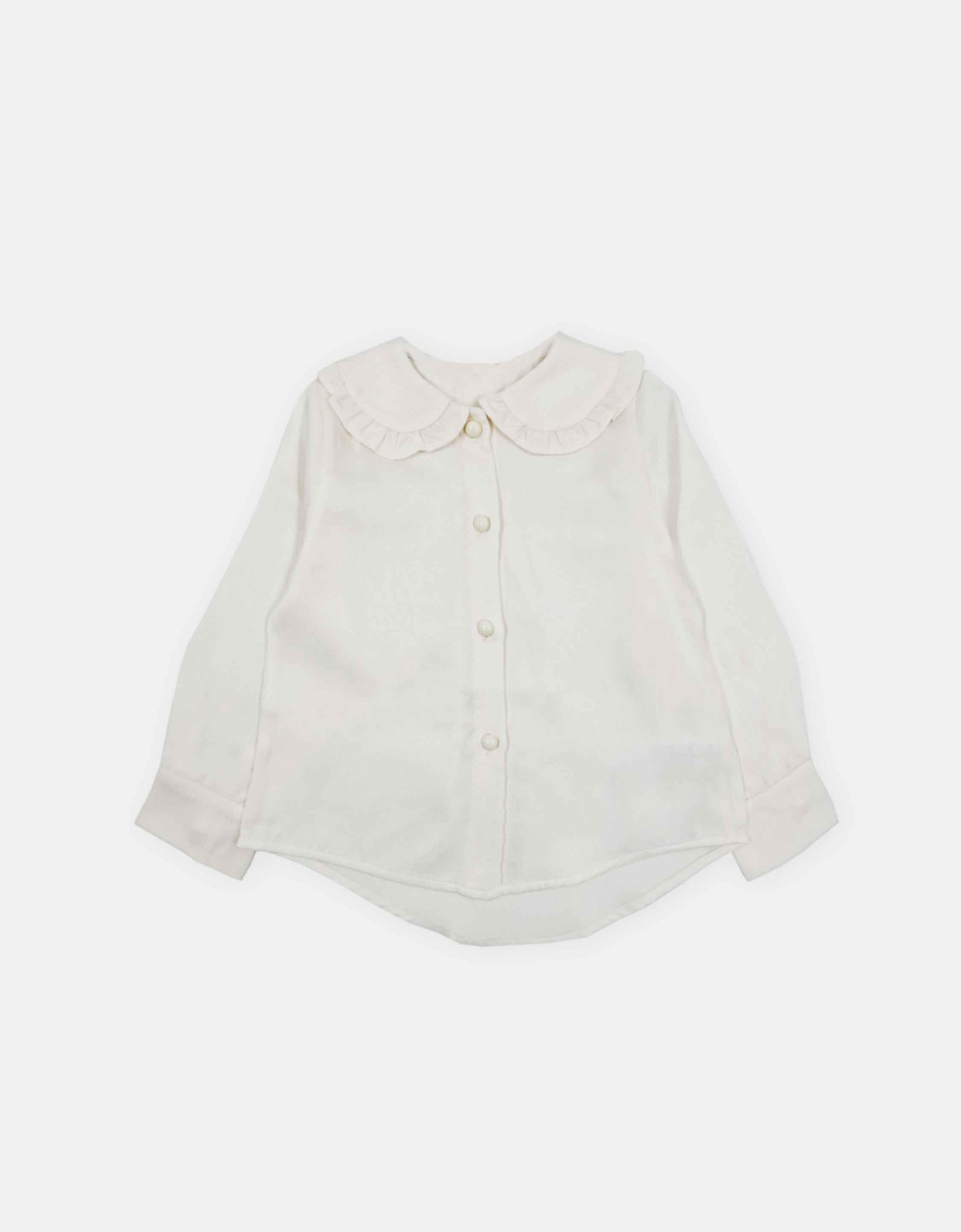 شومیز یقه ب ب ریما برند 313 رنگ شیری لباس بچه گانه پوشاک بچه گانه