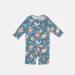 ست راحتی دخترانه طرح گربه و ماه 313 | کودک و نوجوان