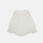 شومیز یقه ب ب ریما نمای پشت برند 313 رنگ شیری لباس بچه گانه پوشاک بچه گانه