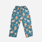 ست راحتی دخترانه طرح گربه و ماه 313 | کودک و نوجوان شلوار