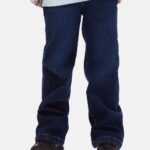 شلوار جین بگ دخترانه رنگ آبی روشن برند 313 لباس بچه گانه پوشاک بچه گانه